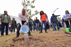 Alcaldía de Pachuca y Tecnológico de Monterrey reforestan con 200 árboles