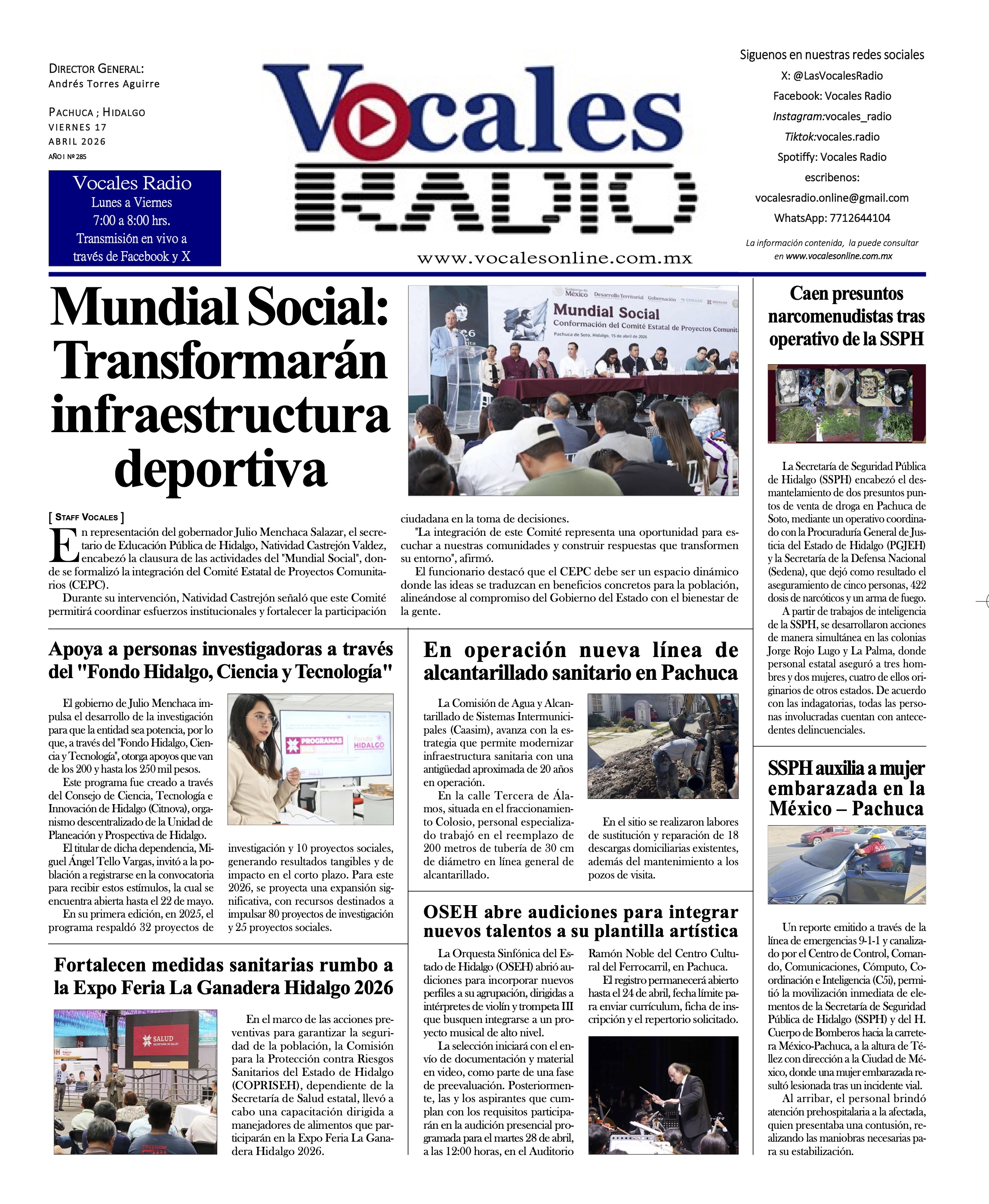 Viernes 17 de abril 2026