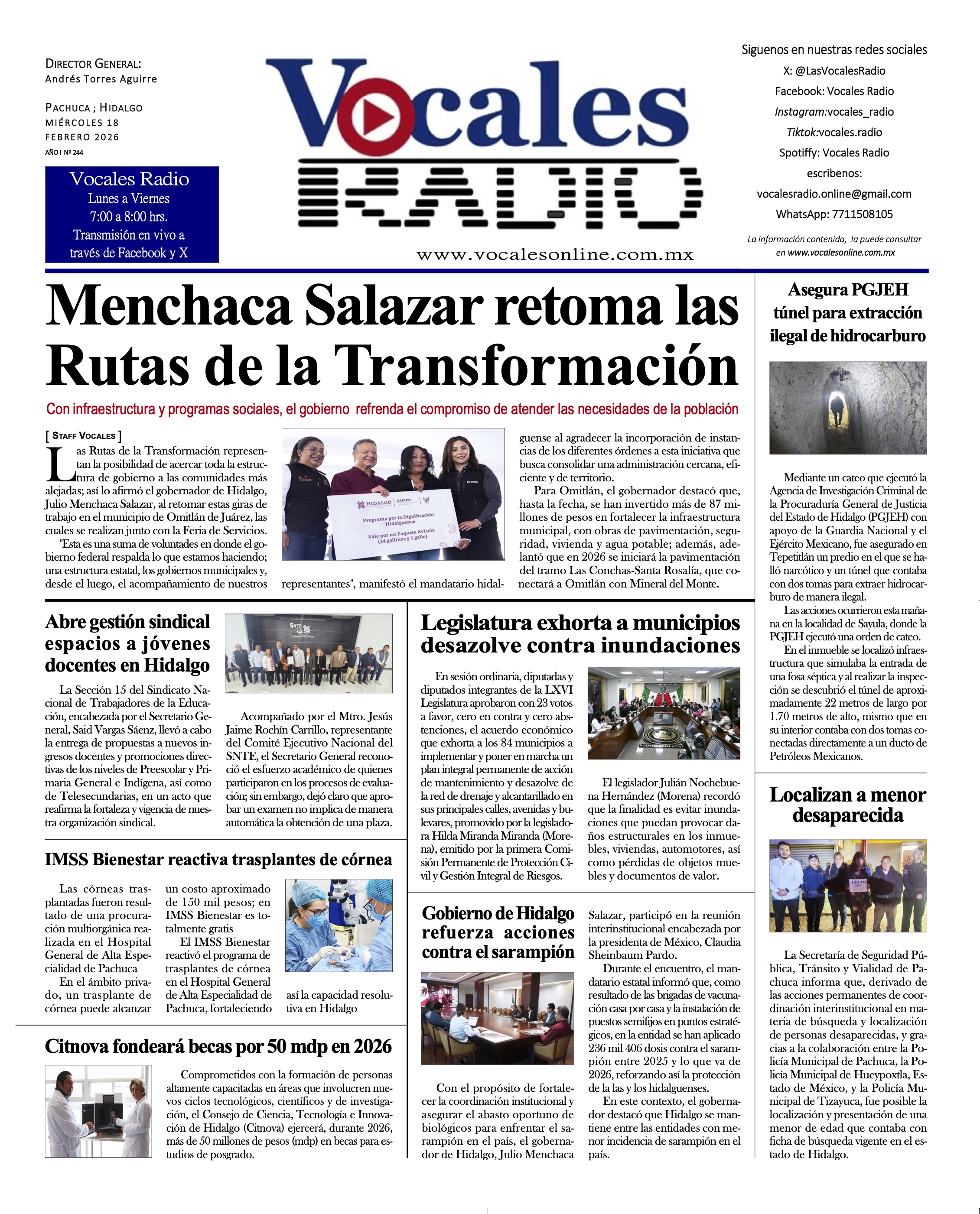 Miércoles 18 de Febrero 2026