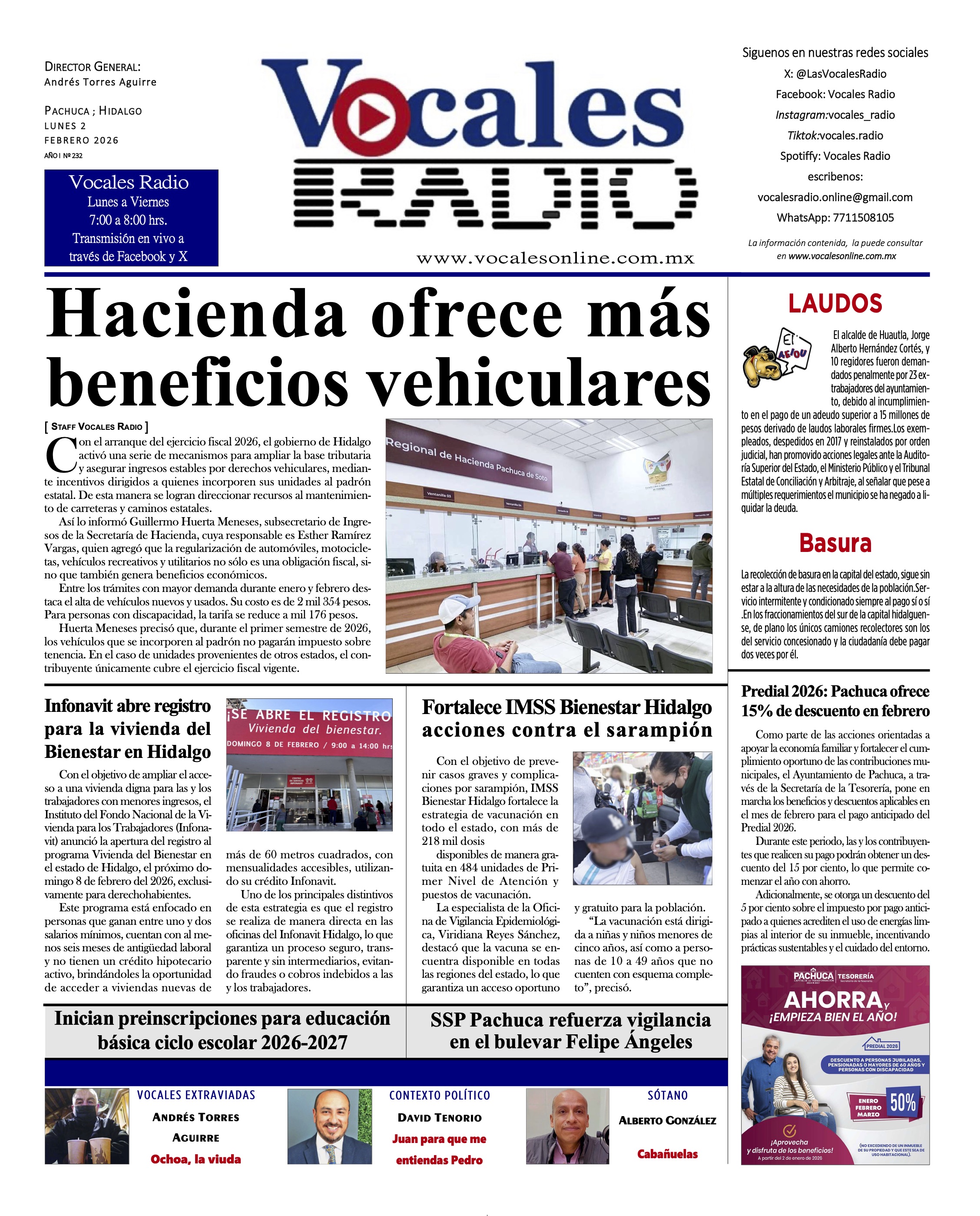 Lunes 2 de Febrero 2026