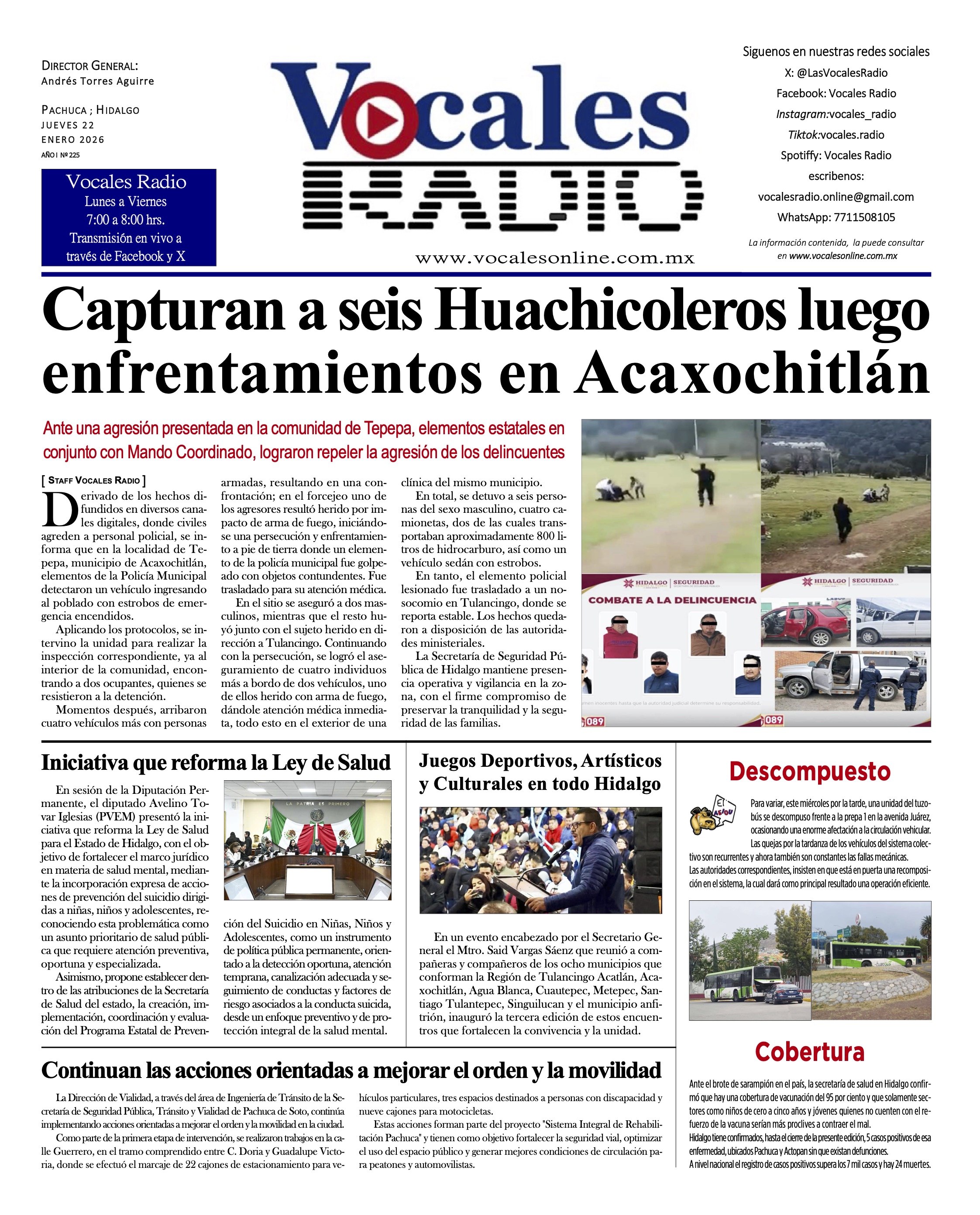 Jueves 22 de enero 2026