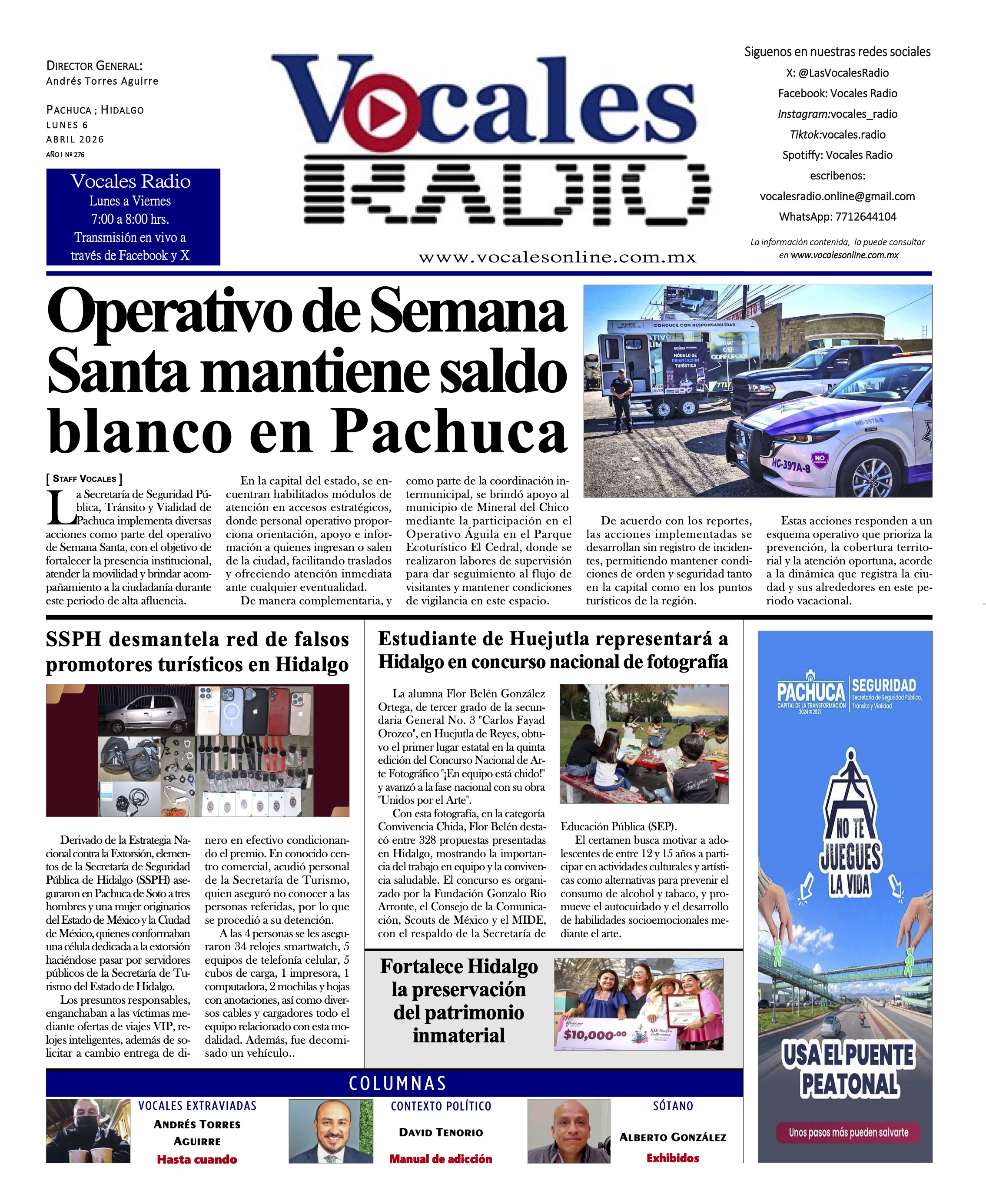 Lunes 6 de abril 2026