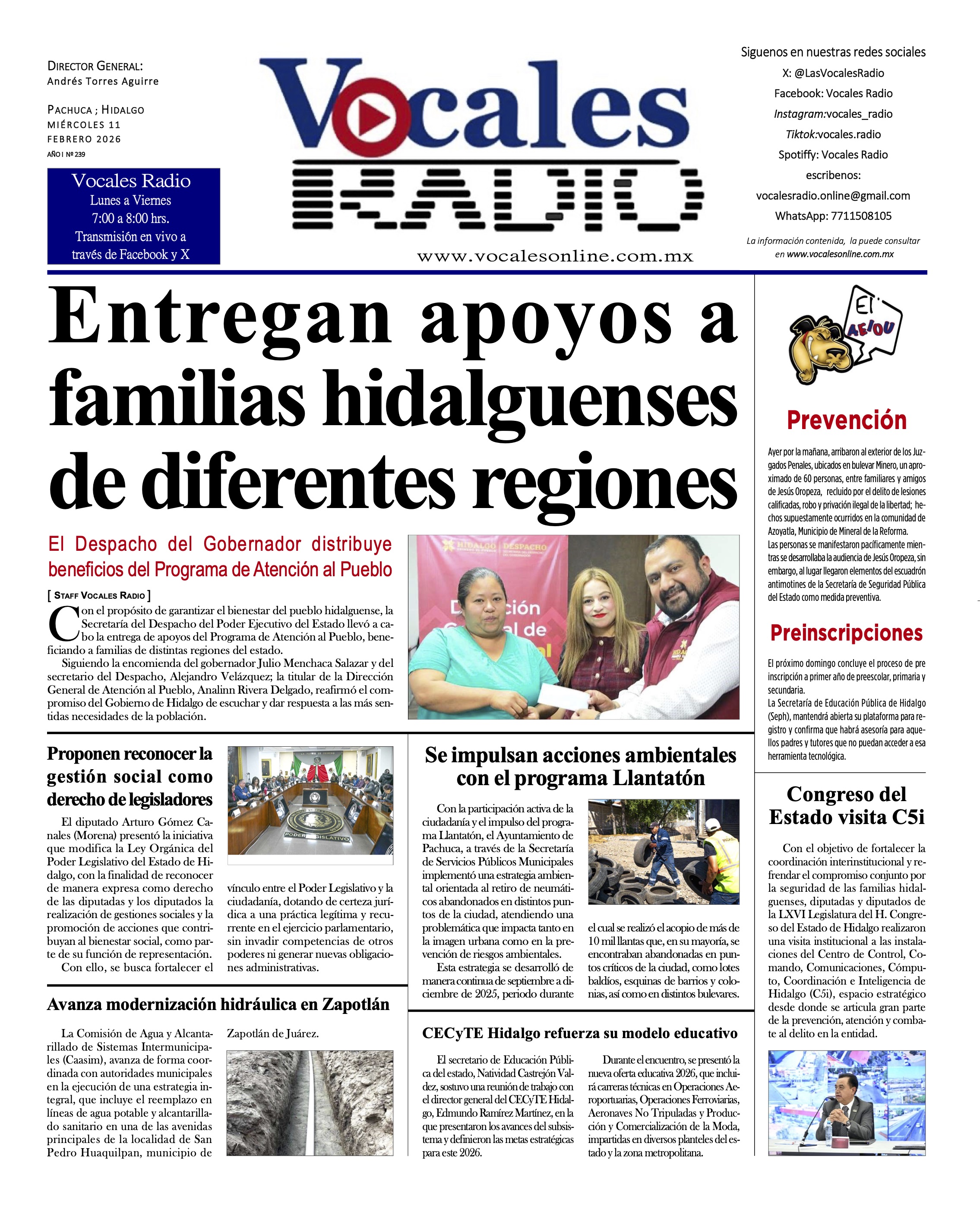 Miércoles 11 de Febrero 2026