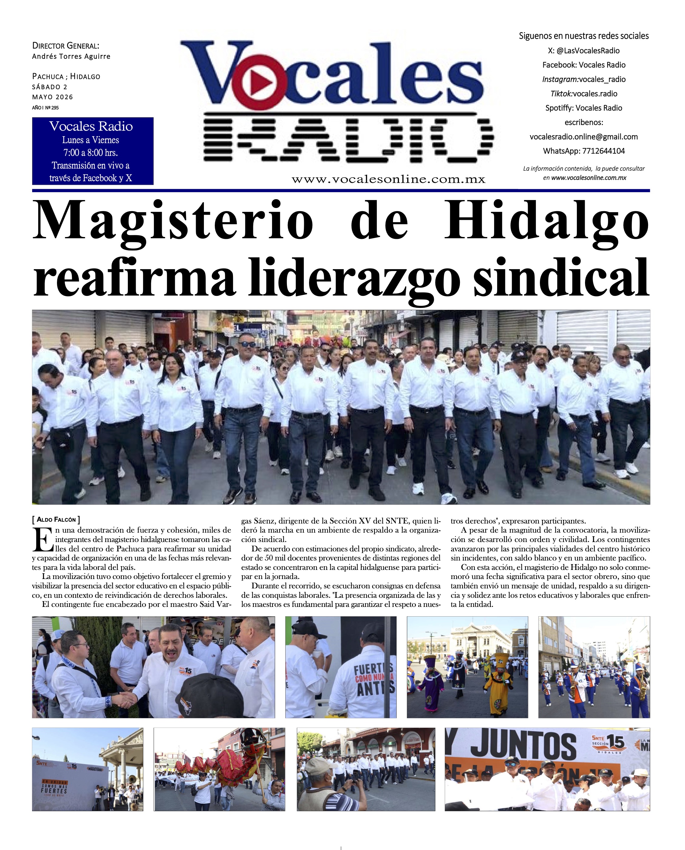 Sábado 2 de mayo 2026