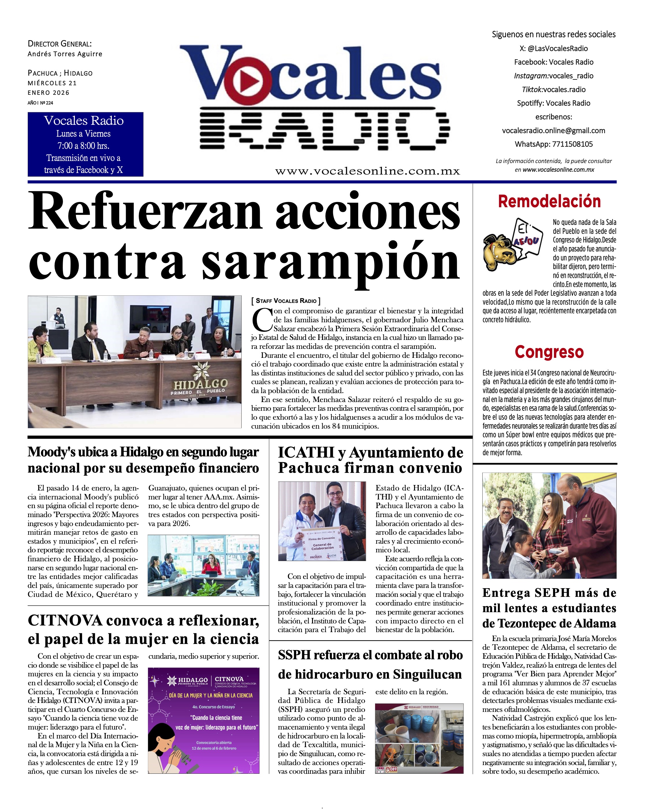 Miércoles 21 de enero 2026