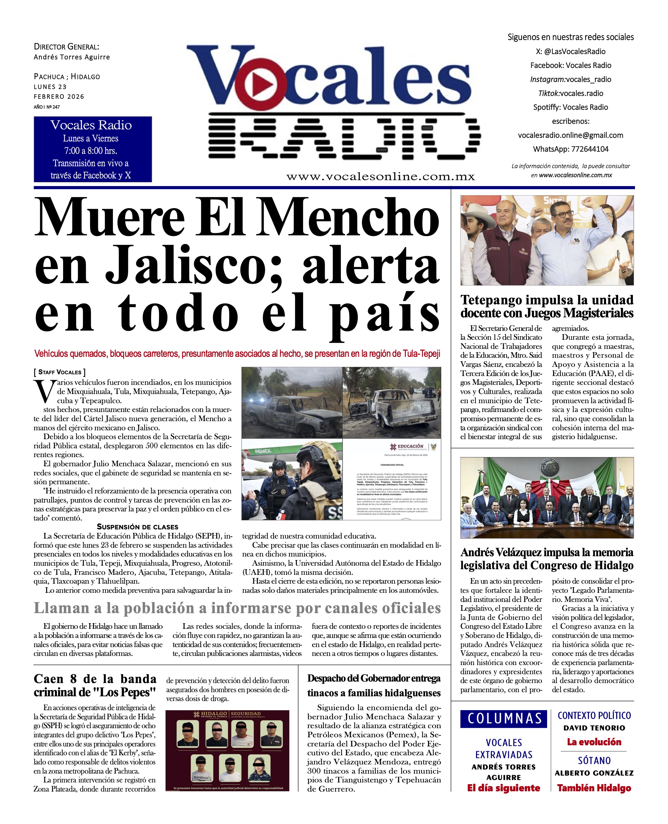 Lunes 23 de Febrero 2026