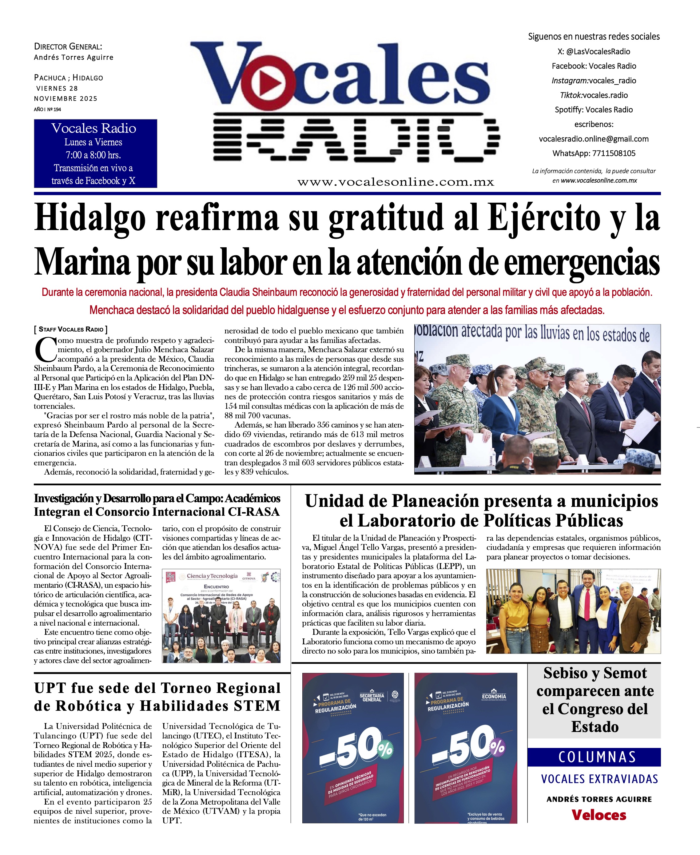 Viernes 28 de noviembre  2025