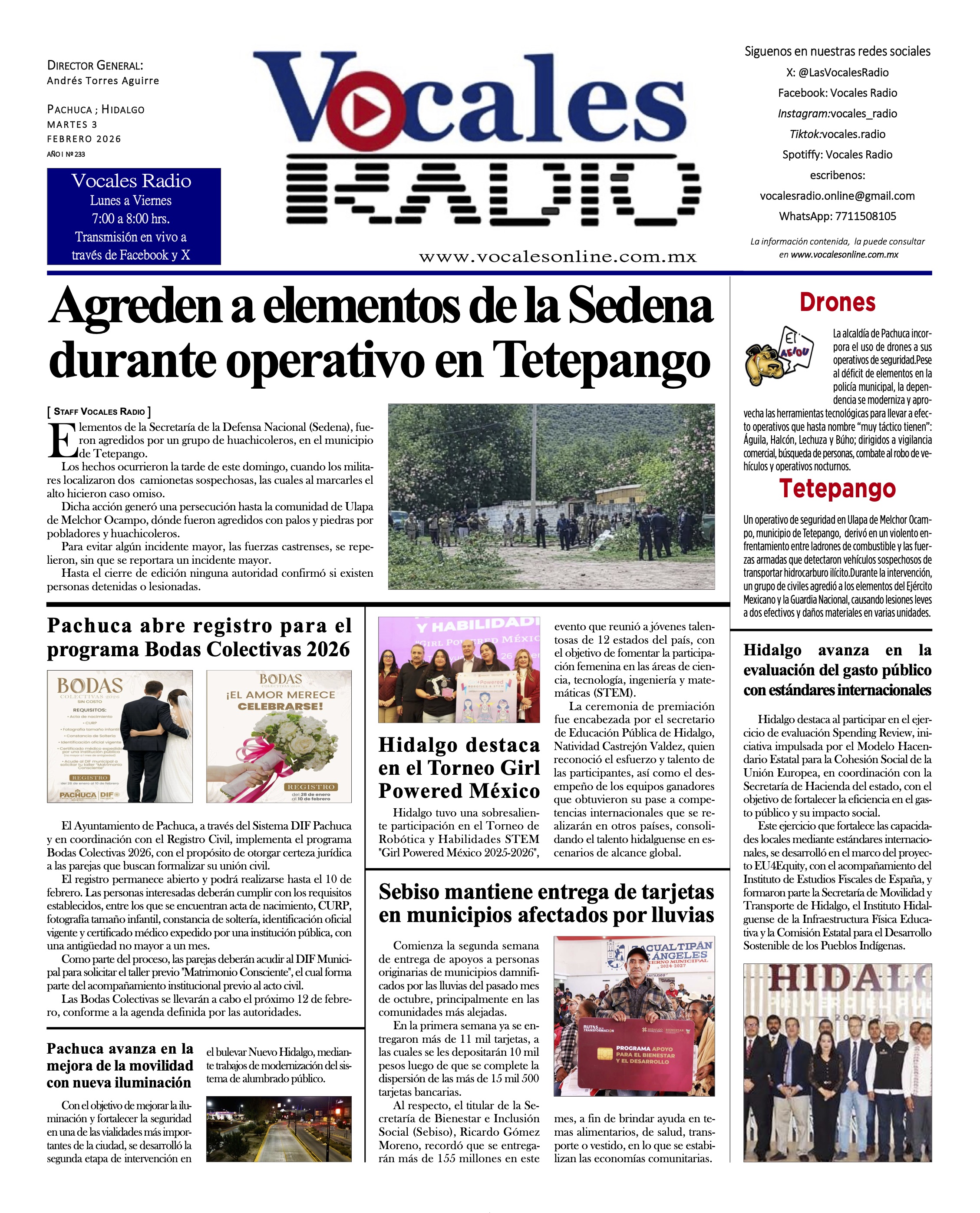 Martes 3 de Febrero 2026