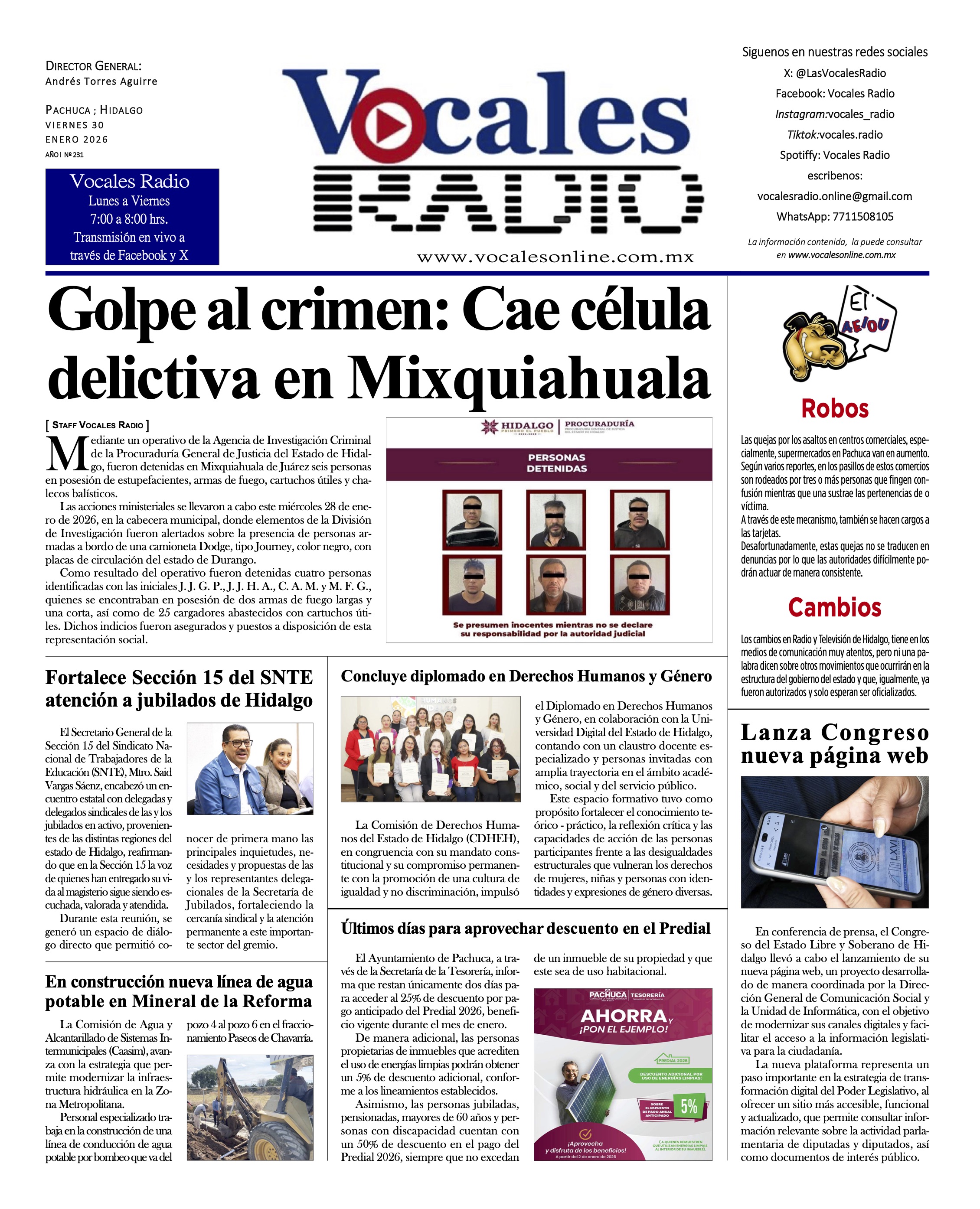 Viernes 30 de enero 2026