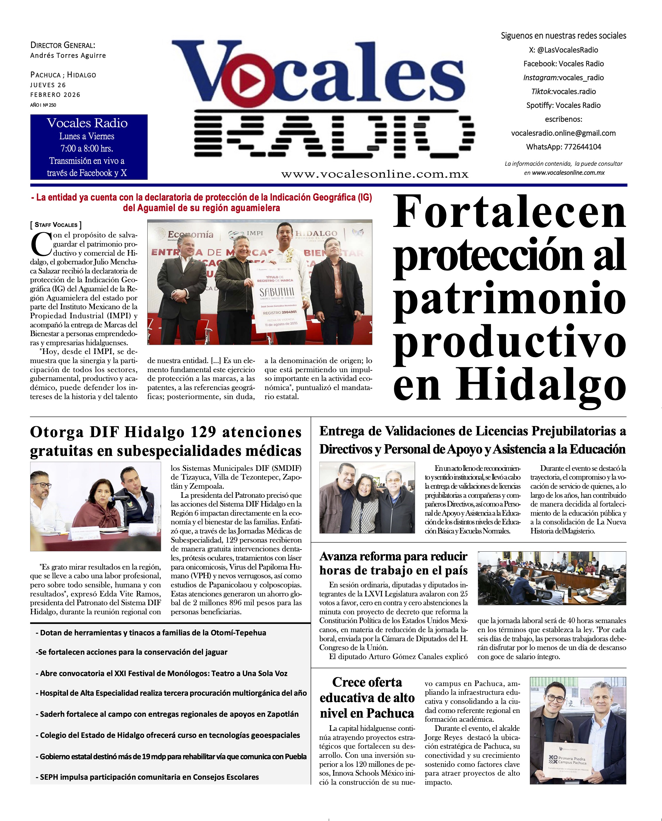 Jueves 26 de Febrero 2026