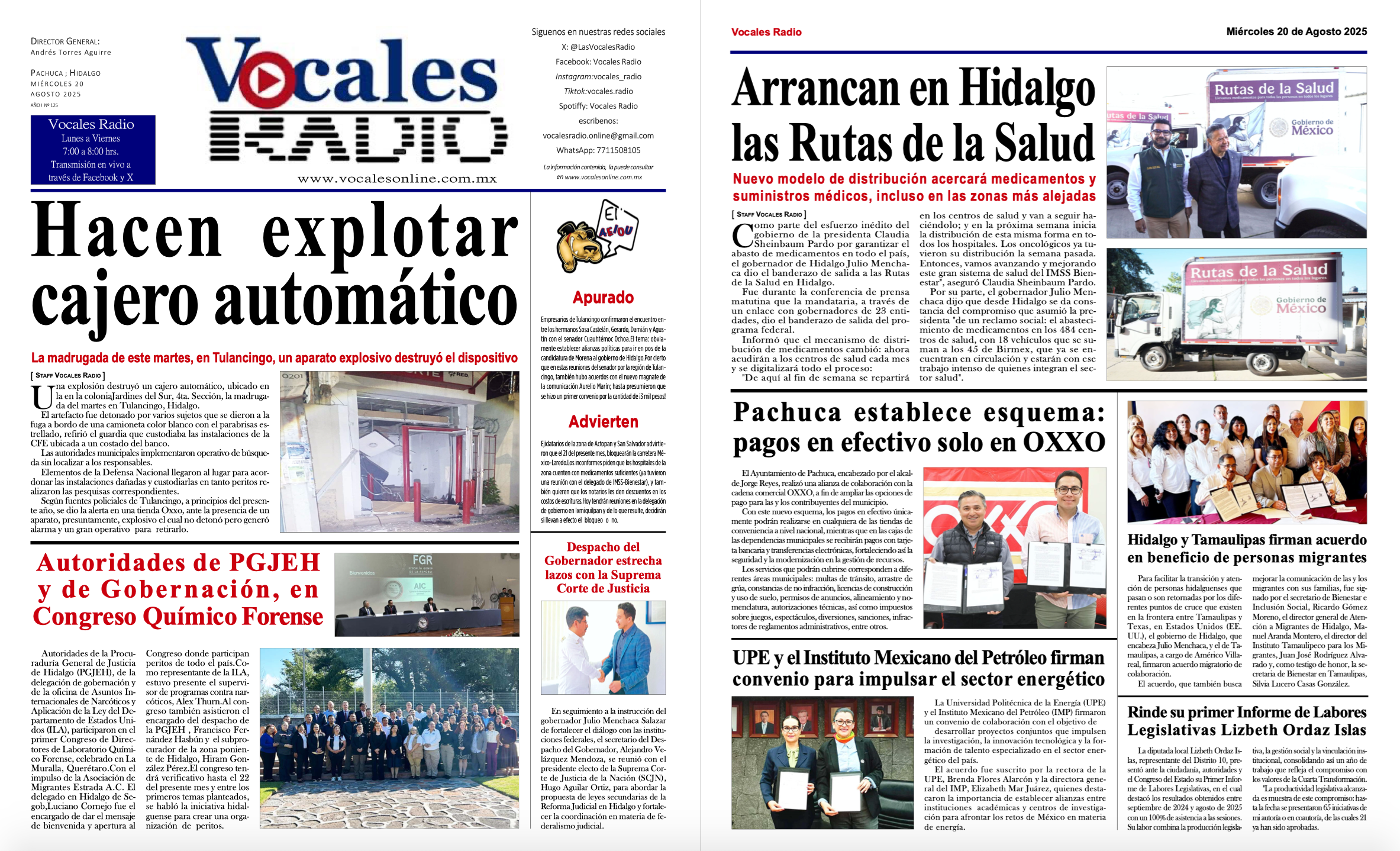 Miércoles 20 de agosto 2025