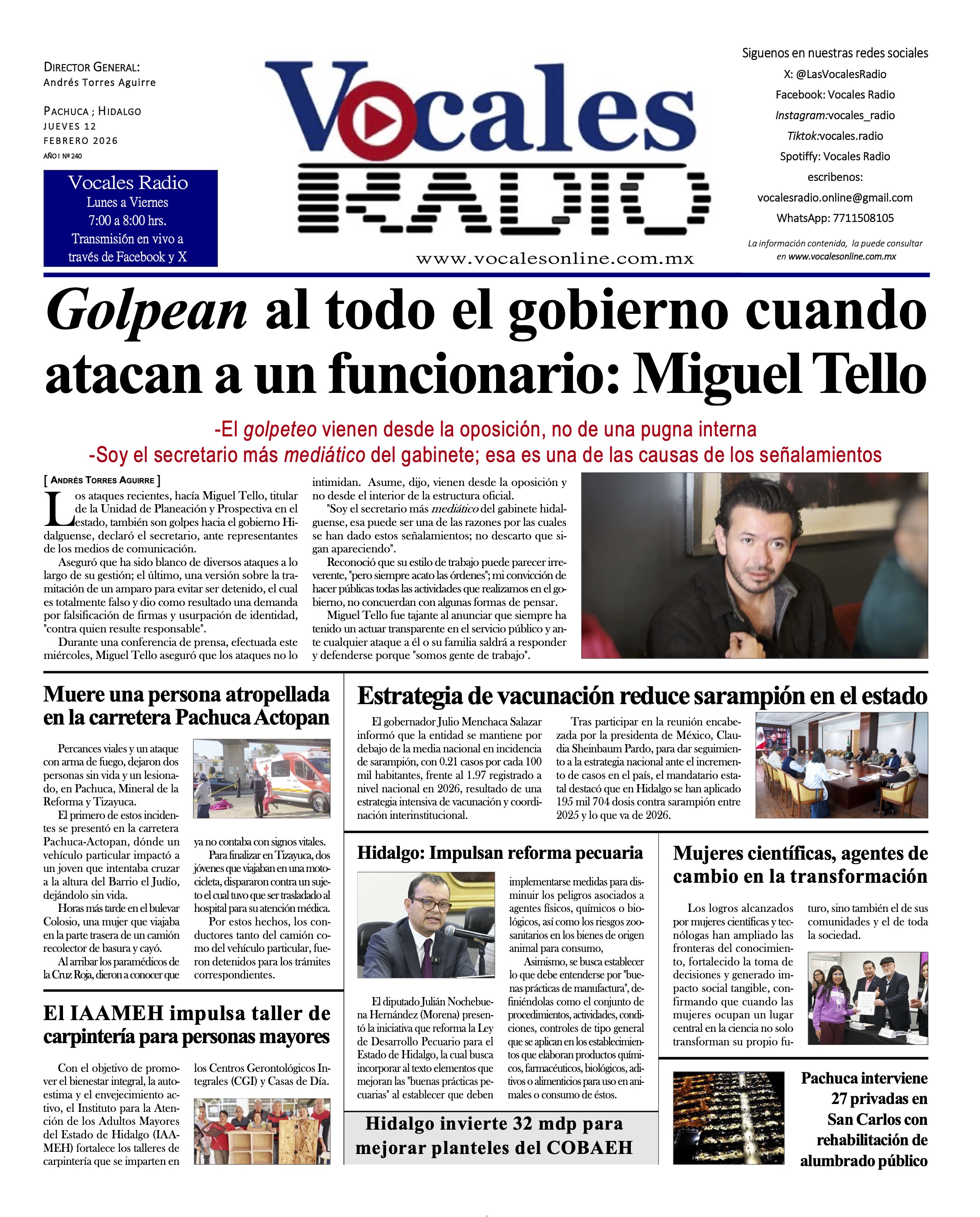 Jueves 12 de Febrero 2026