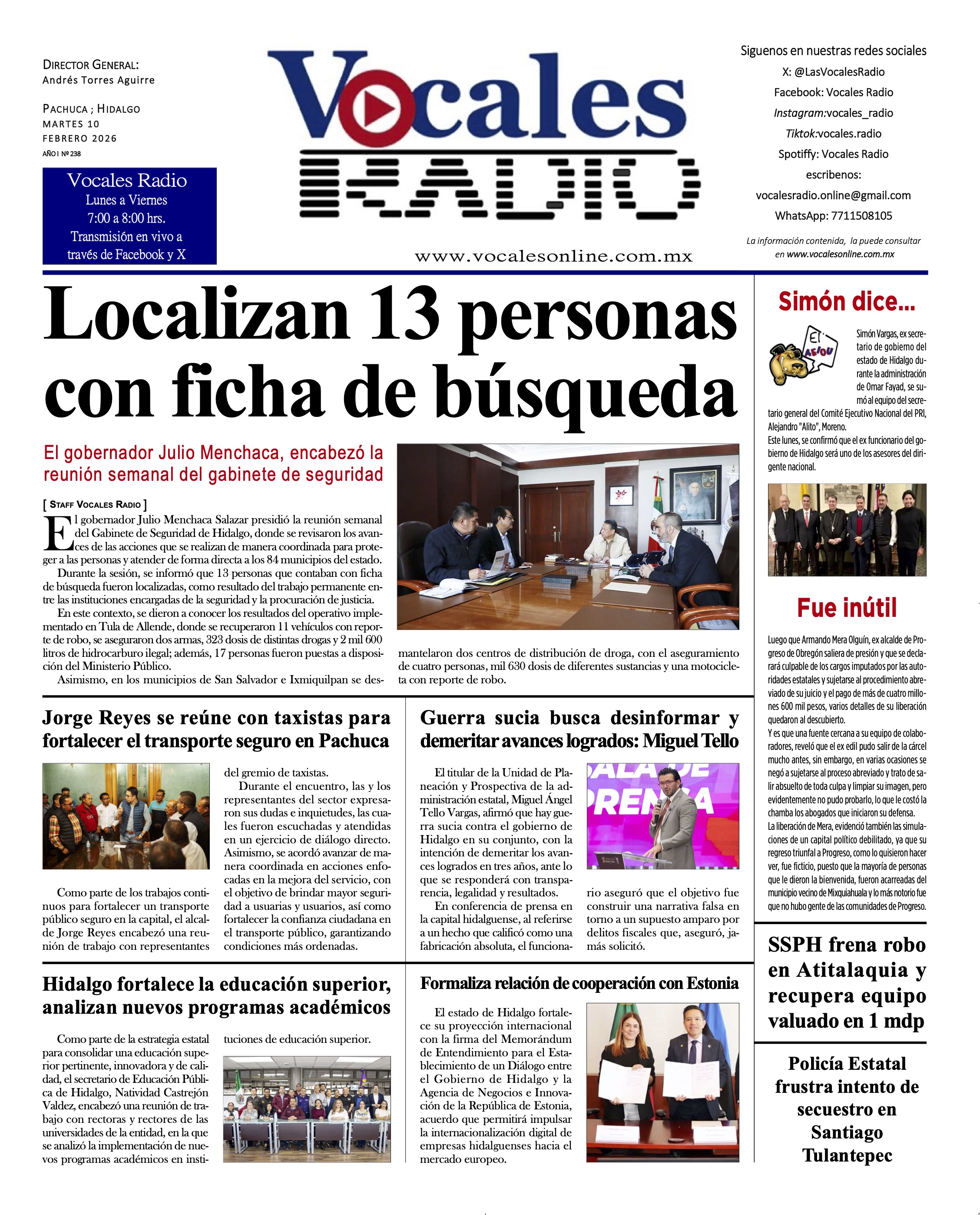 Martes 10 de Febrero 2026