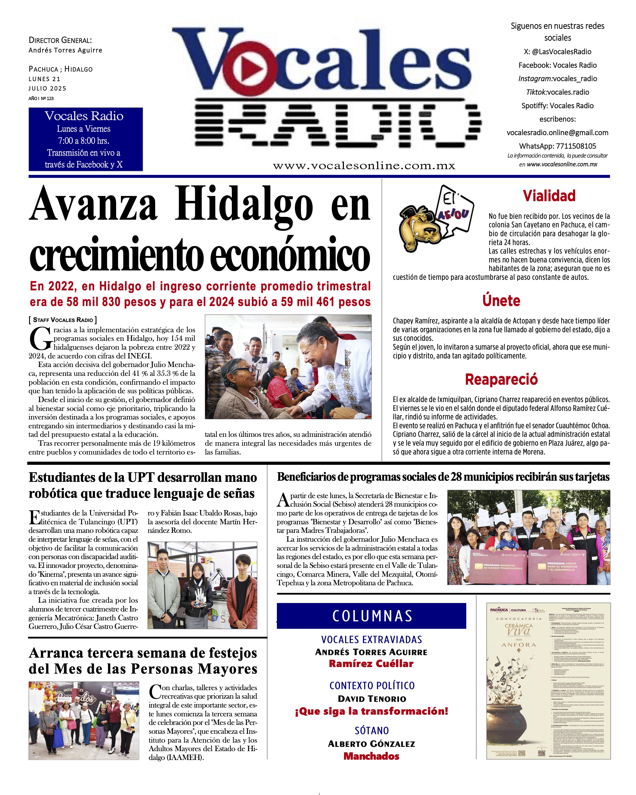 Lunes 18 de agosto 2025