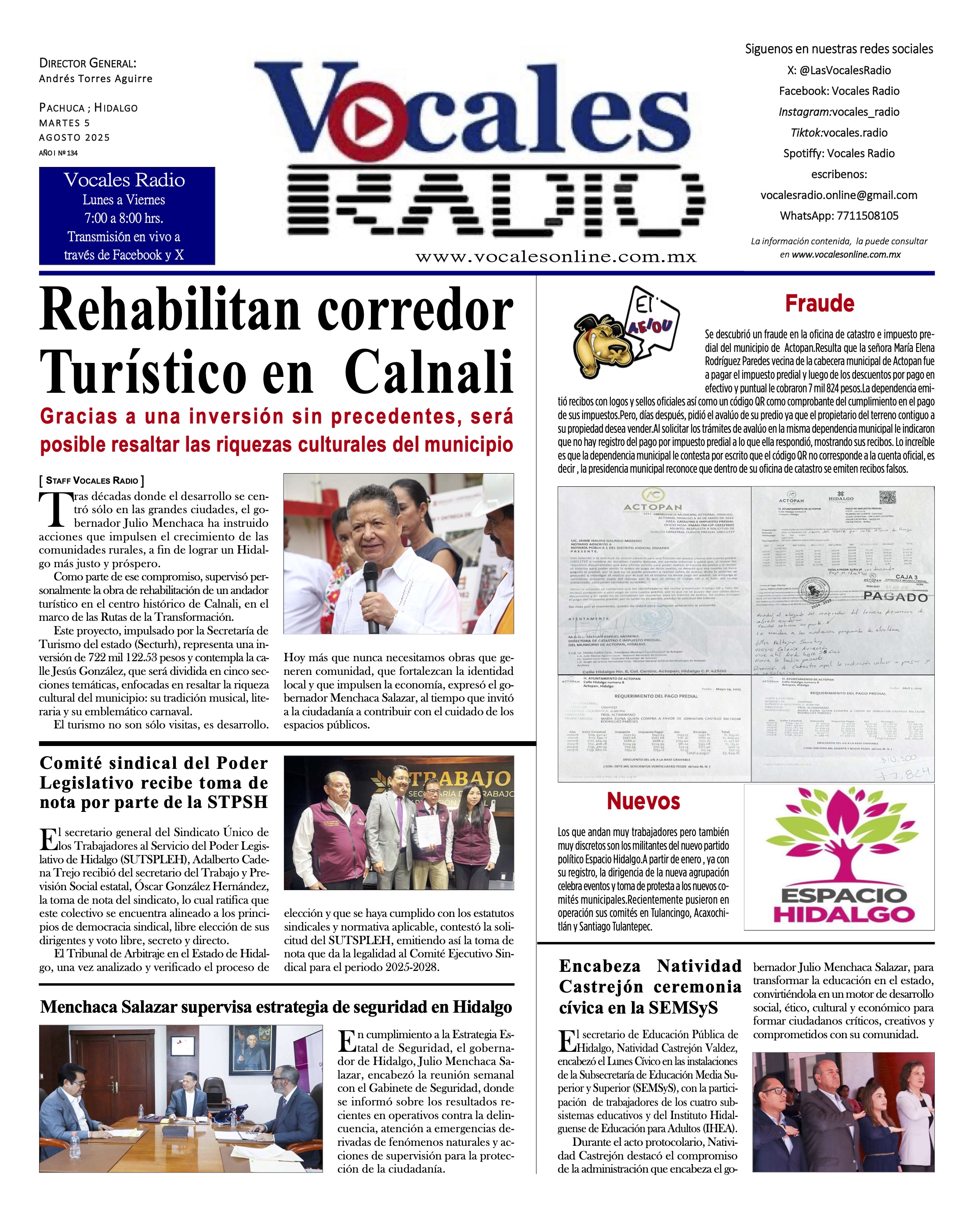 Martes 5 de agosto 2025