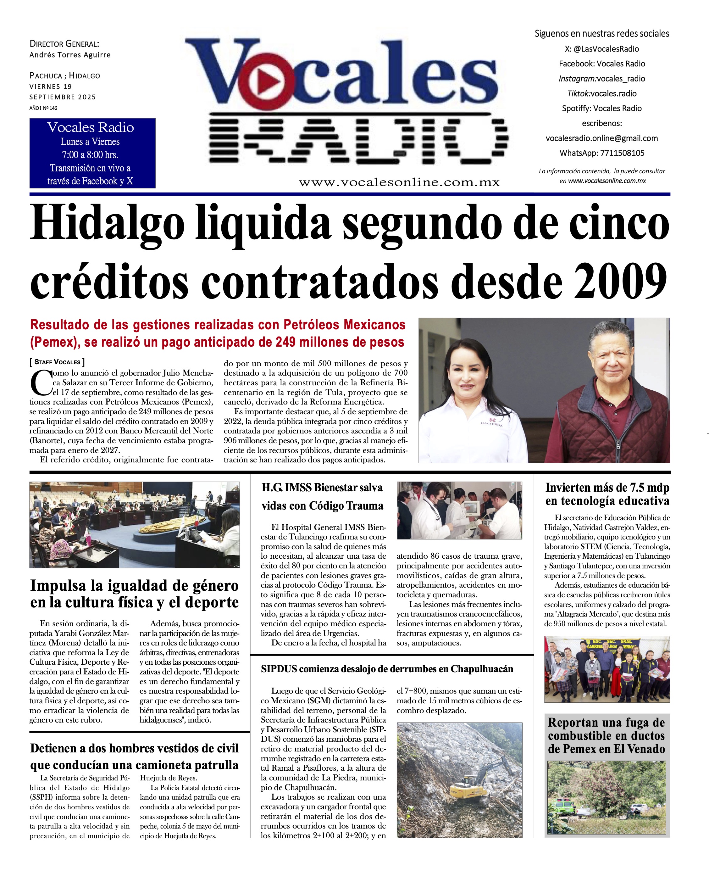 Viernes 19 de septiembre 2025