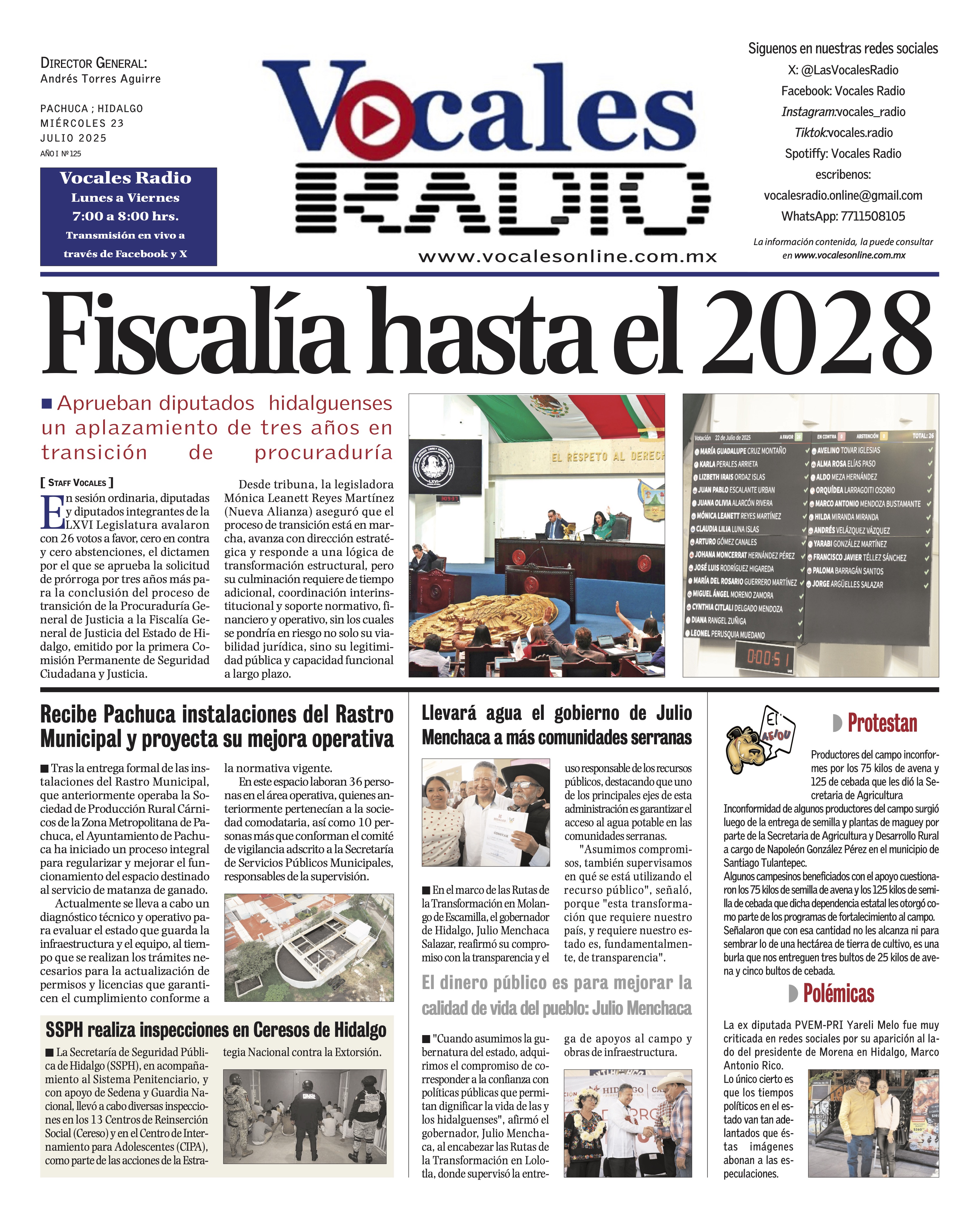 Miércoles 23 de julio 2025
