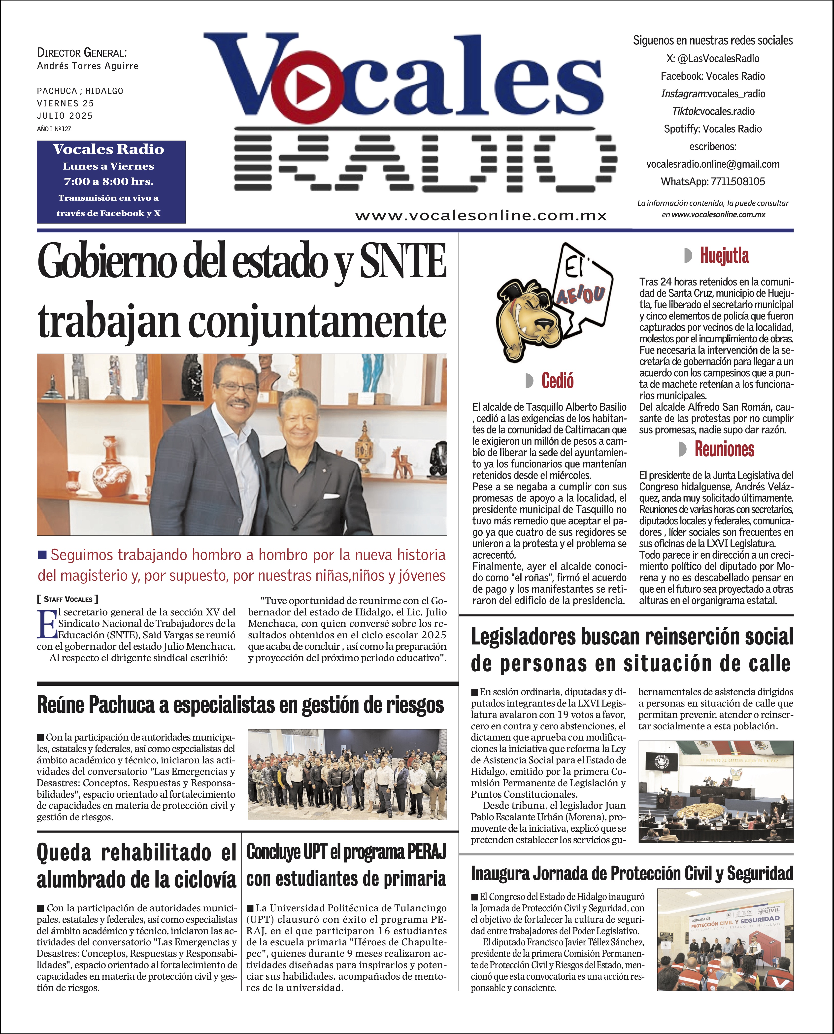 Viernes 25 de julio 2025