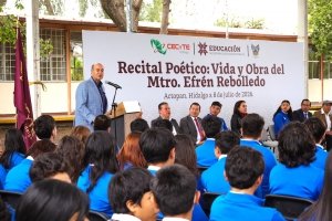 Natividad Castrej&oacute;n encabeza recital po&eacute;tico en honor a Efr&eacute;n Rebolledo
