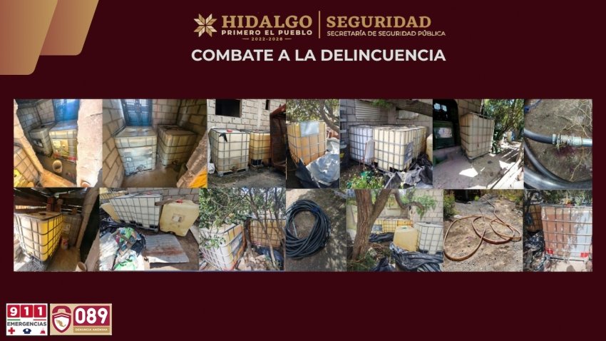 SSPH asegura hidrocarburo de procedencia ilícita en Pachuca