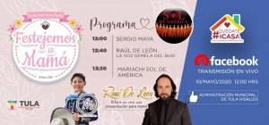 Con festejo virtual celebrarán a mamás en Tula