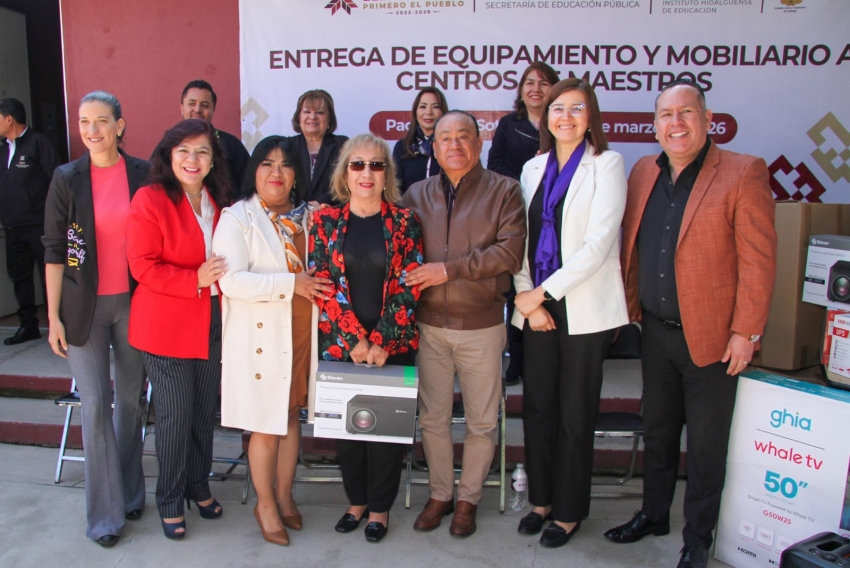 Hidalgo fortalece formación docente con entrega de equipamiento