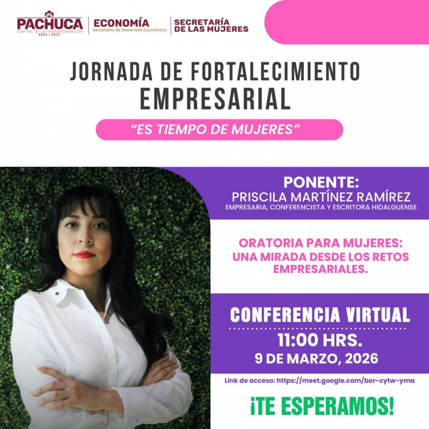 Pachuca promueve espacios de formación para fortalecer el talento y liderazgo de las mujeres