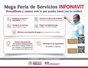 Infonavit realizar&aacute; mega feria de servicios  en Hidalgo