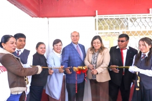 Natividad Castrej&oacute;n inaugura comedor escolar en Tlahuelilpan