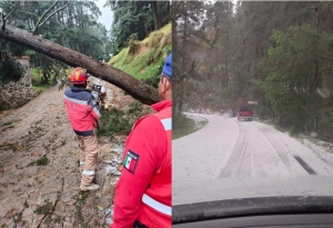 Intensa granizada provoca afectaciones en varios municipios de Hidalgo
