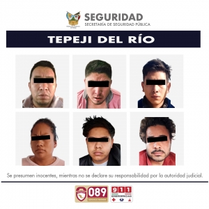 Secretar&iacute;a de Seguridad P&uacute;blica de Hidalgo captura a banda dedicada al robo de&nbsp;transporte de carga en Tepeji