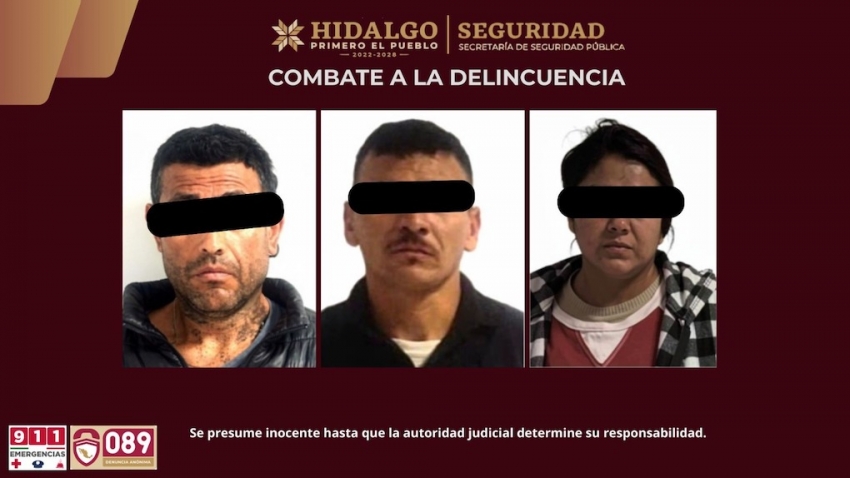 SSPH asegura a 3 presuntos integrantes de una banda dedicada al robo de motocicletas en Pachuca