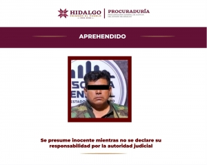 En Quer&eacute;taro la PGJEH aprehendi&oacute; a un hombre investigado por homicidio doloso calificado