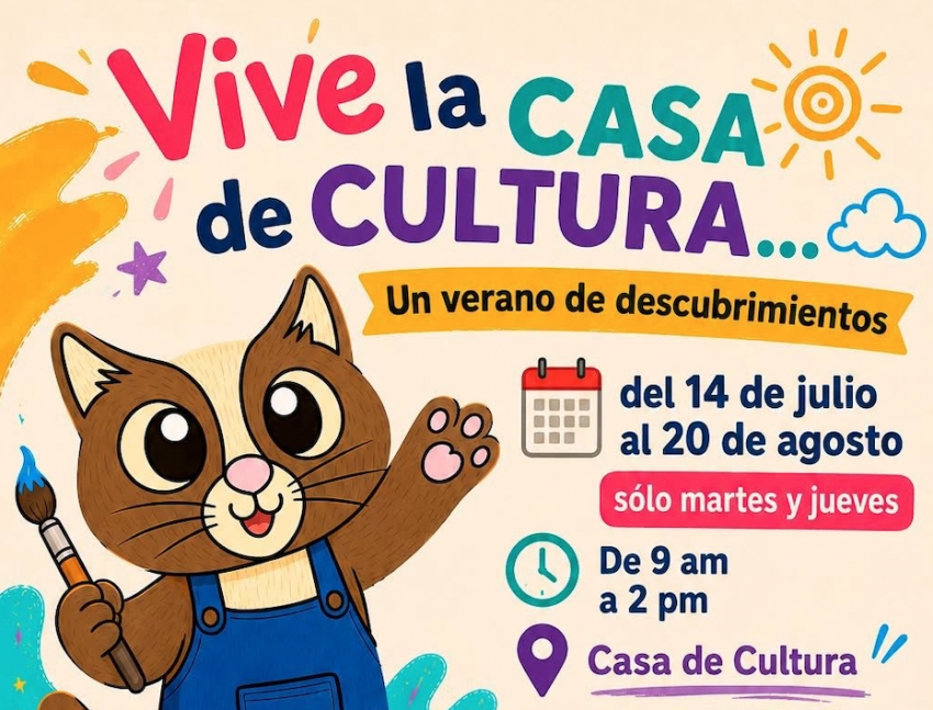 Invitan a vivir un verano de descubrimientos en la Casa de Cultura