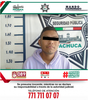 Polic&iacute;a de Pachuca detiene a hombre por presunto acoso sexual