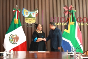 Gobierno de Hidalgo fortalece cooperaci&oacute;n con Sud&aacute;frica rumbo al Mundial 2026