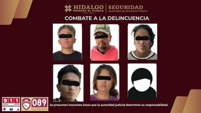SSPH asegura a banda dedicada al robo de motocicletas en Tizayuca