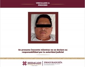 Obtiene PGJEH vinculaci&oacute;n a proceso para un hombre por el delito de feminicidio