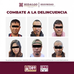 Detiene SSPH a seis personas por actividades&nbsp;de narcomenudeo&nbsp;