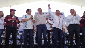 Adán Augusto y otros liderazgos nacionales de Morena respaldan a Julio Menchaca