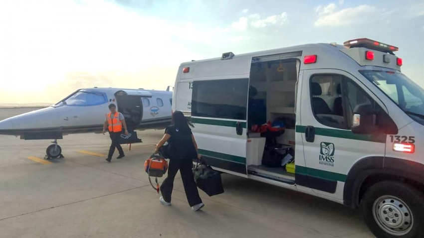 Hospital General de Alta Especialidad IMSS Bienestar de Pachuca gestiona traslado internacional de menor con quemaduras graves