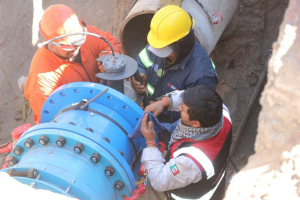 Contin&uacute;an los trabajos de rehabilitaci&oacute;n del acueducto T&eacute;llez