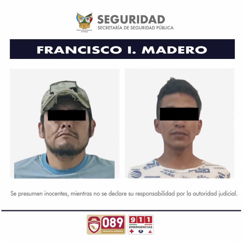 SSPH detiene a dos personas durante recorridos de prevención y vigilancia 