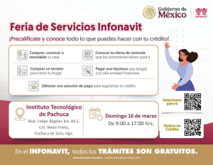 Infonavit realizar&aacute; feria de servicios en Pachuca