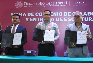 Pachuca primer municipio hidalguense en firmar convenio con el Instituto Nacional del Suelo Sustentable