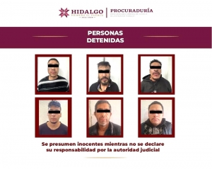 Agencia de Investigaci&oacute;n Criminal de la PGJEH detuvo a c&eacute;lula delictiva en Mixquiahuala de Ju&aacute;rez