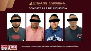 SSPH detiene a cuatro por presunto robo a transporte de carga