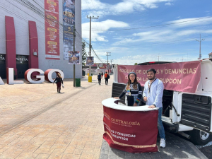 Instalan m&oacute;dulo de quejas y denuncias contra la corrupci&oacute;n en la Feria de San Francisco Pachuca, Hidalgo 2024