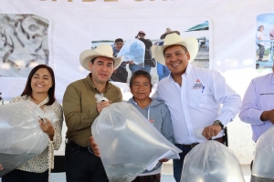 Productores hidalguenses reciben 155 mil cr&iacute;as de peces