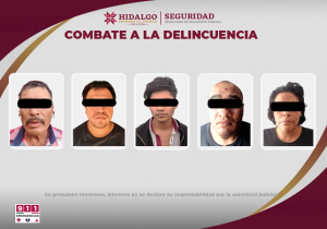 SSPH detiene a 5 probables narcomenudistas de la región del Valle del Mezquital